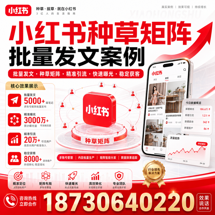 天津小红书种草矩阵批量发文案例
